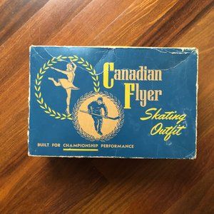 Vintage Cardboard Box Canadian Flyer Ice Skates